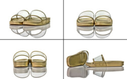 Badeschuhe Beige Pvc Durschichtig