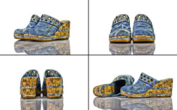 Pantoletten Plateau Keilabsatz Jeans Optik Graceland