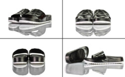 Badeschuhe Schwarz Pvc
