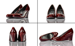 Pumps Keilabsatz Weinrot Lack Graceland