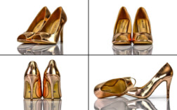 Pumps Peeptoe Kupfer Metallic Buffalo Shoes