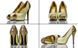 Pumps Peeptoe Plateau Creme WiLady