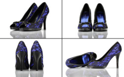 Pumps Peeptoe Plateau Lila Stoffmix Graceland
