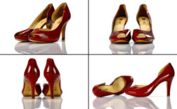 Pumps Peeptoe Plateau Rot Lack Högl