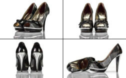 Pumps Peeptoe Plateau Schleife Lack Graceland