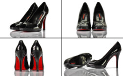 Pumps Peeptoe Plateau Schwarz Lack Graceland