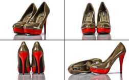 Pumps Plateau Braun Rot Lack Jumex