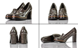 Pumps Plateau Grau Lack Graceland