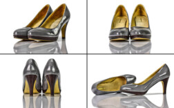 Pumps Plateau Grau Lack H&M
