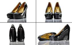 Pumps Plateau Keilabsatz Schwarz Lack Jennika