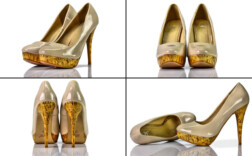 Pumps Plateau Nude Lack Kork SDS