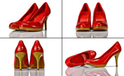Pumps Plateau Rot Lack Holzsohle Jennifer Taylor