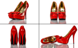 Pumps Plateau Rot Lack Juliet