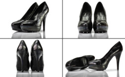 Pumps Plateau Schwarz Lack Catwalk