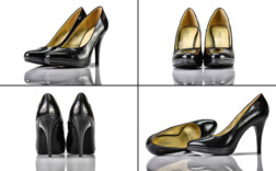 Pumps Plateau Schwarz Lack GLD Graceland