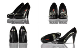 Pumps Plateau Schwarz Lack Graceland