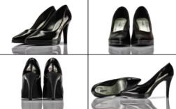 Pumps Plateau Schwarz Lack Holz Graceland