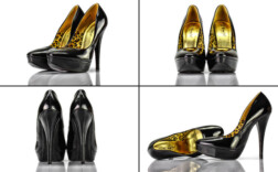 Pumps Plateau Schwarz Lack Kayla