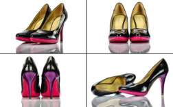 Pumps Plateau Schwarz Rosa Lila Lack GLD Graceland