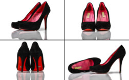 Pumps Plateau Schwarz Wildleder Buffalo London