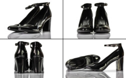 Pumps Schwarz Lack Fesselspange Graceland