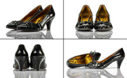 Pumps Schwarz Lack Schleife Carina