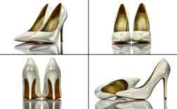 Pumps Weiß Lack Pearlz