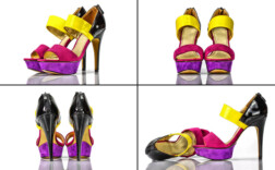 Sandaletten Plateau Bunt Lack Catwalk