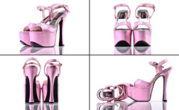 Sandaletten Plateau Rosa Lack Pleaser