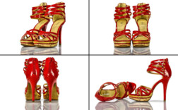 Sandaletten Plateau Rot Lack Catwalk