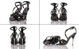 Sandaletten Schwarz Lack Pleaser