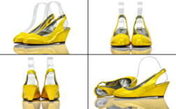 Slingpumps Keilabsatz Gelb Lack WiLady