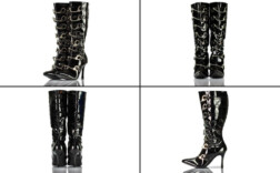 Stiefel Schwarz Lack Handschellen
