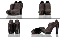 Stiefeletten Plateau Glitzer Catwalk