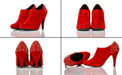 Stiefeletten Rot Nieten Graceland