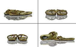 Zehentrenner Schwarz Gold