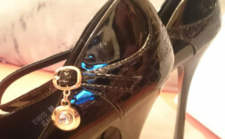 Jumex High Heels Schwarz Lack