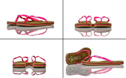 Zehentrenner Rosa Lack Sahara