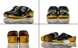 Clogs Schwarz Lack Swedish Clogs