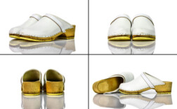 Clogs Weiß Leder