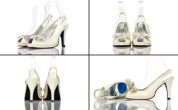 Slingpumps Peeptoe Plateau Weiß Lack Schleife Valentino Conte