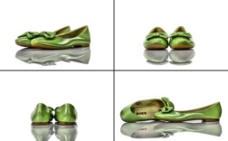 Ballerinas Grün Lack Schleife Jumex