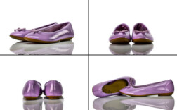 Ballerinas Lack Lila Schleife