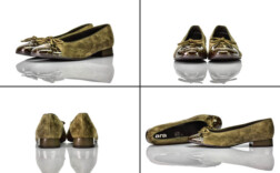 Ballerinas Lack Wildleder Grau Ara