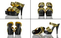 Zoccolis Plateau Gold Schwarz Lack Arfilli