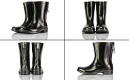 Gummistiefel Mittel Schwarz Reißverschluss Tchibo
