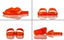Badeschuhe Orange Pvc Calvin Klein