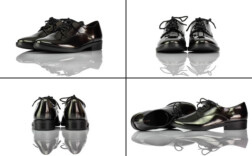Halbschuhe Anthrazit Grau Metallic Graceland