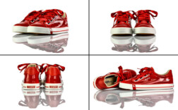 Sneakers Rot Weiß Lack Mustang