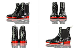 Gummistiefel Kurz Punkte Schwarz